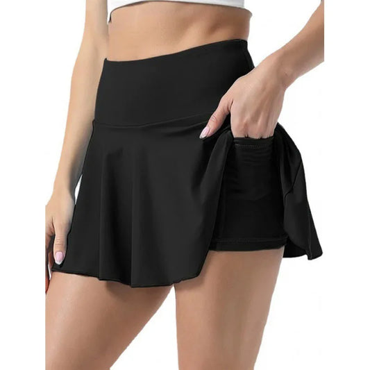 Womens Tennis Skirt With Pockets High Waist Pleated Sport Skirt
