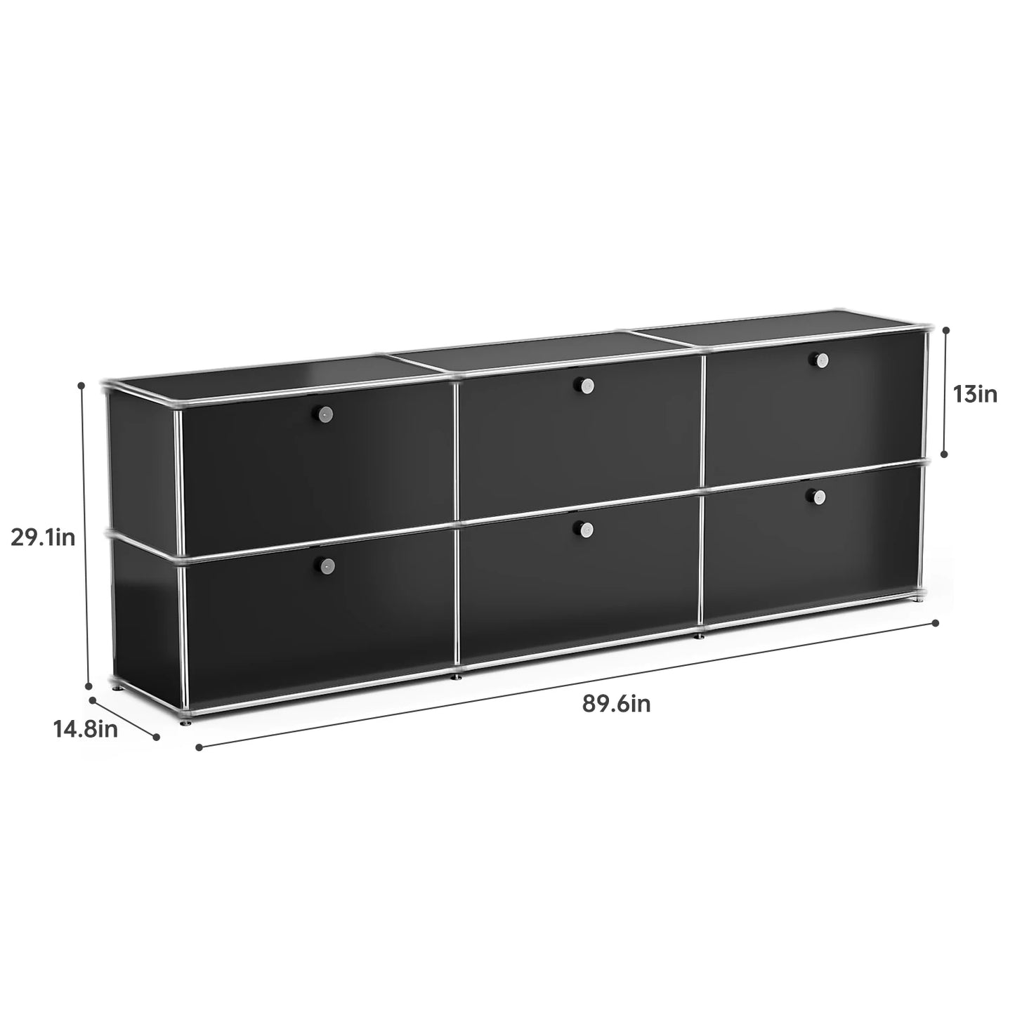Stainless Steel Storage Cabinet and TV Stand for Living Room