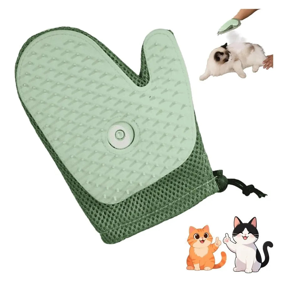 Silicone Grooming Gloves, Anti-Static and Hair-Free, Suitable for Cats and Dogs, Pet Grooming Tools
