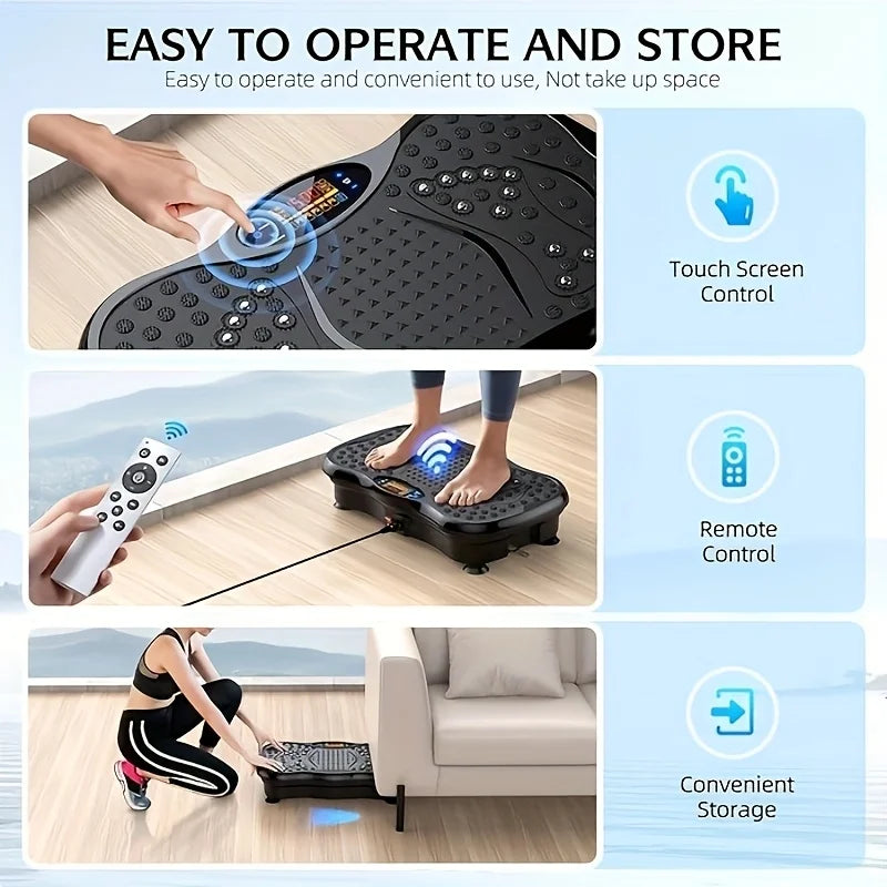 BZEQ Compact Resistance Bands Exercise Machine With Vibration Platform