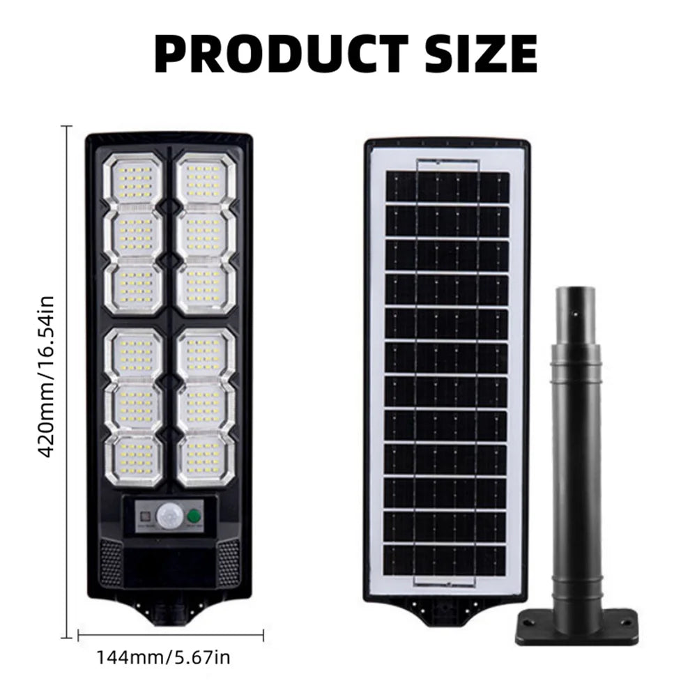 2-Pack Solar Street Lights Outdoor Waterproof 192LED Dusk to Dawn Solar Flood Lights with Motion Sensor Solar Parking Lot Lights
