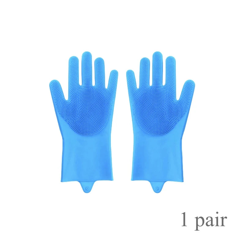 Thicker Pet Grooming Gloves Dog Cat Bathing Cleaning Glove Shampoo Scrubber Soft Silicone Hair Removal Glove Pet Accessories
