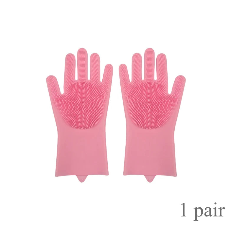 Thicker Pet Grooming Gloves Dog Cat Bathing Cleaning Glove Shampoo Scrubber Soft Silicone Hair Removal Glove Pet Accessories