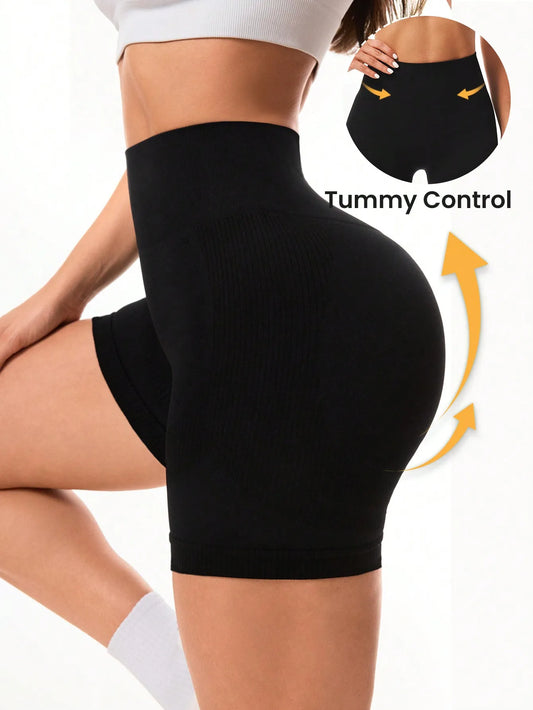 Seamless Yoga And Workout Shorts For Women With High Waist Tummy Control