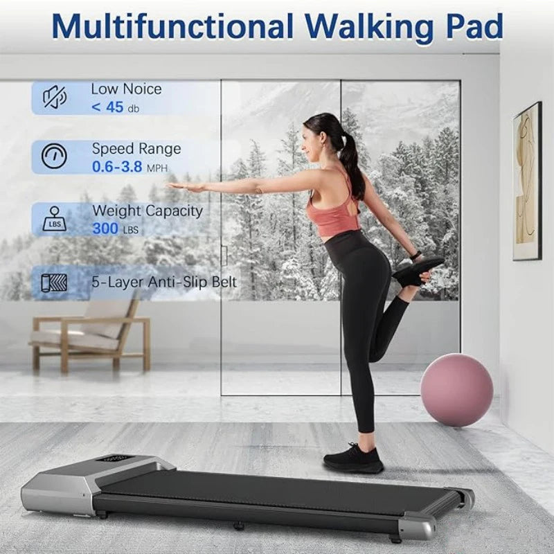 Superun 2-In-1 Treadmill For Home With LCD Display 2.5HP 300 Pounds Capacity