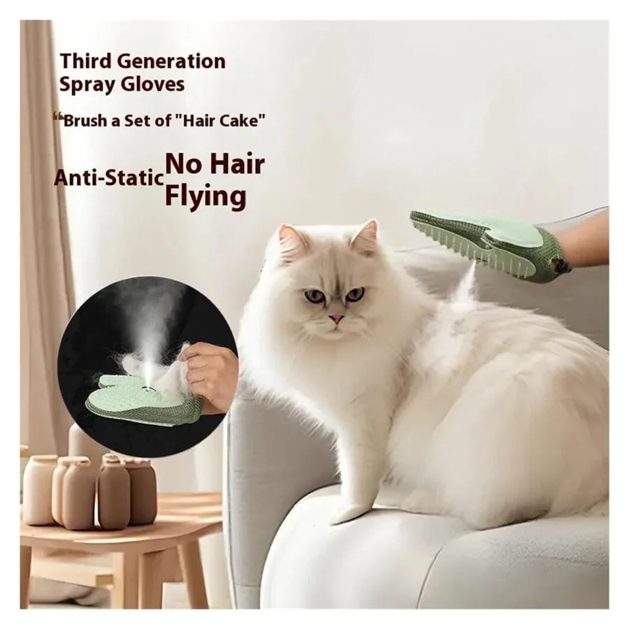 Silicone Grooming Gloves, Anti-Static and Hair-Free, Suitable for Cats and Dogs, Pet Grooming Tools
