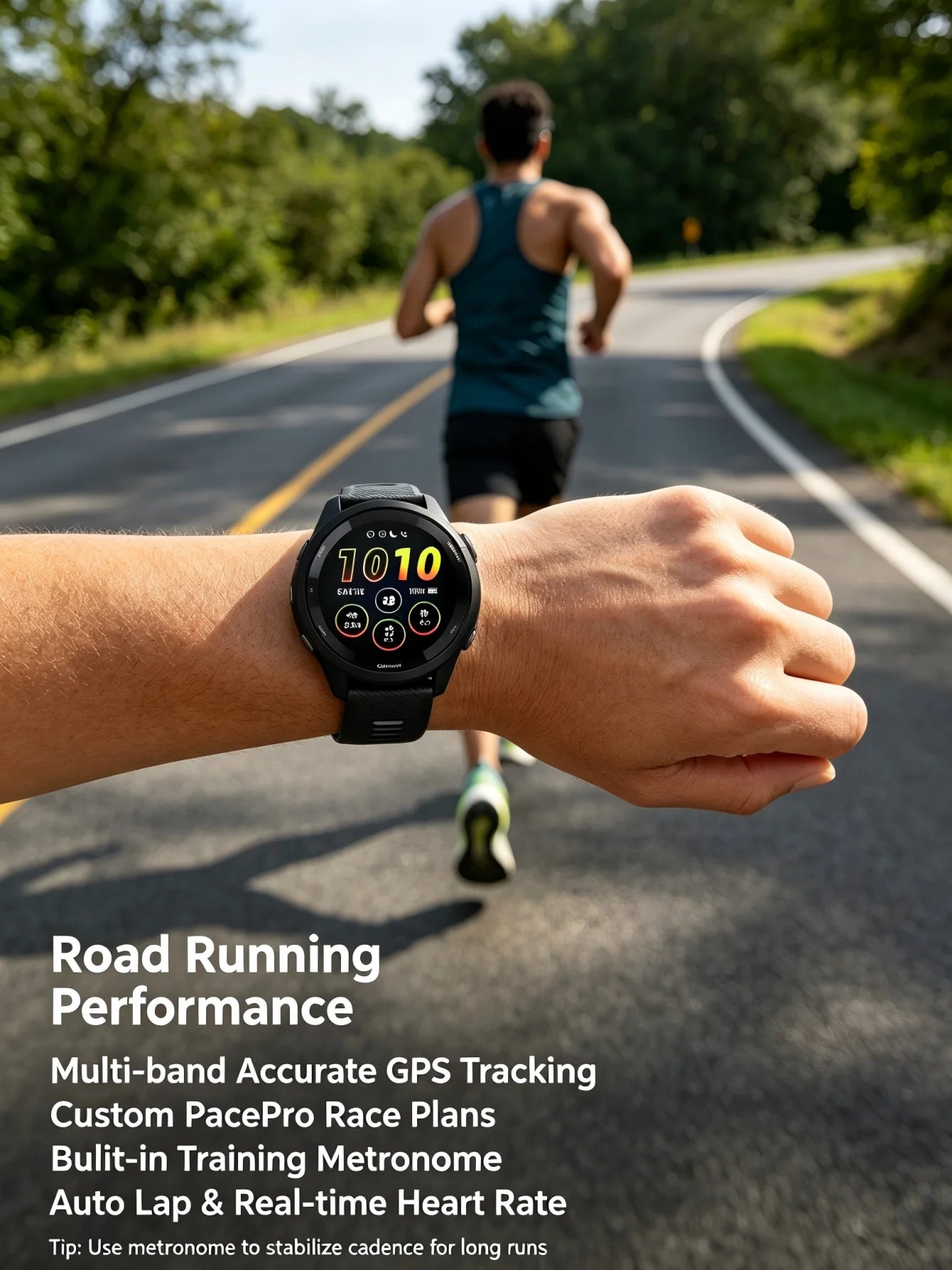 Garmin Forerunner 265 Outdoor GPS Smartwatch With Multiband Navigation