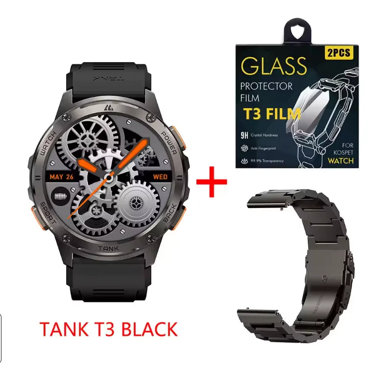 KOSPET Tank T3 AMOLED Smart Watch For Men Call Text