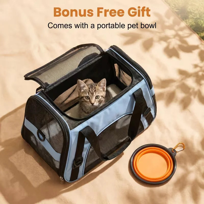 Breathable Mesh Pet Carrier Backpack For Small Dogs And Cats