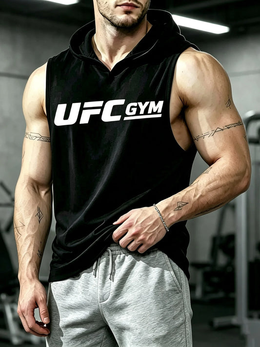 Unisex Sleeveless Hooded Gym Tank Top for Daily Workouts
