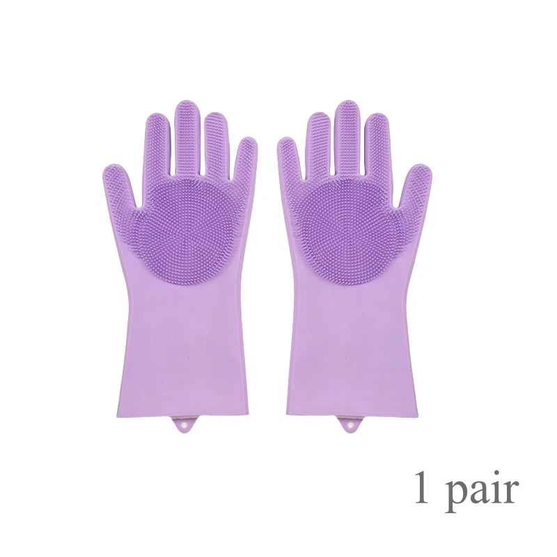 Thicker Pet Grooming Gloves Dog Cat Bathing Cleaning Glove Shampoo Scrubber Soft Silicone Hair Removal Glove Pet Accessories