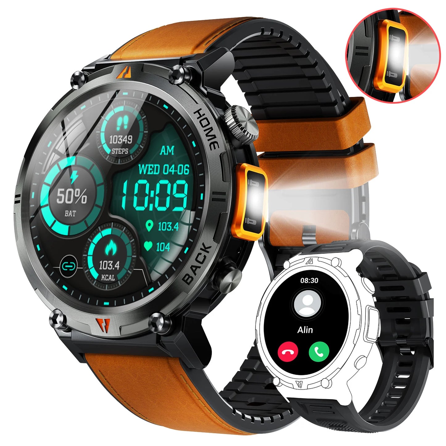 EIGIIS KE3 Bluetooth Smartwatch for Men Heart Rate
